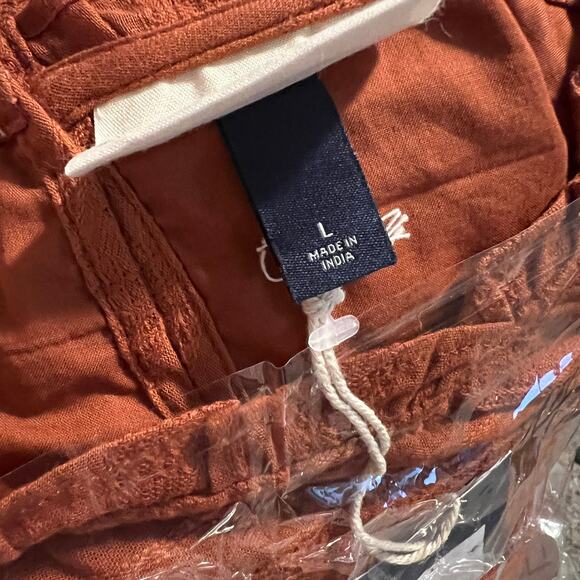 Universal Thread Women's Rust Short Sleeve Eyelet Dress - Size Large - NWT - Picture 2 of 9